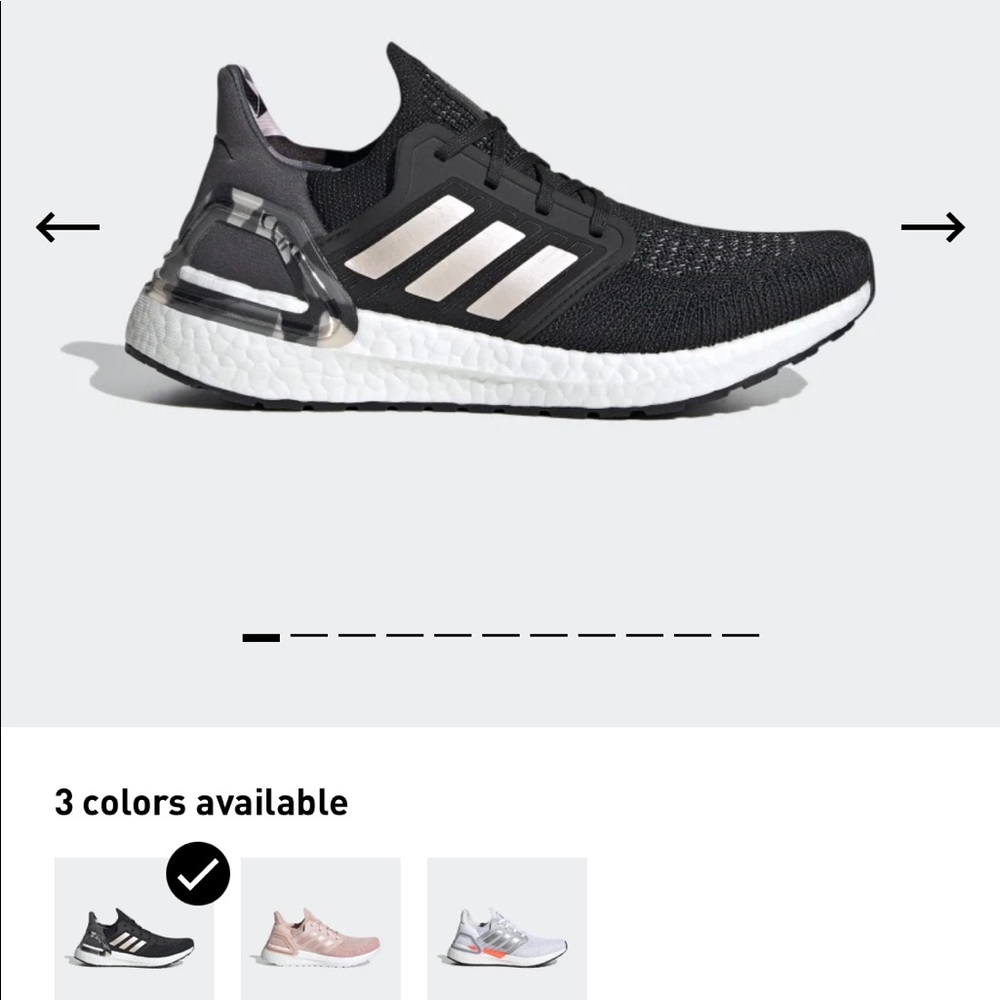 Adidas Ultraboost 20 shoes, Women’s 7.5. Black